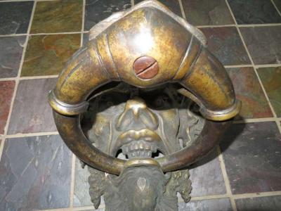 Awesome Antique Italian Bronze Vecchio Greenman Door Knocker