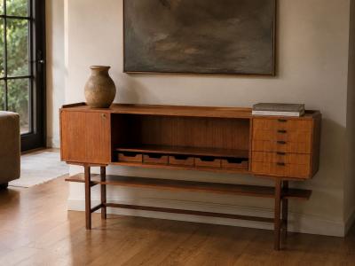Axel B ck attr Monumental Sideboard Teak Rosewood Sweden 1950s