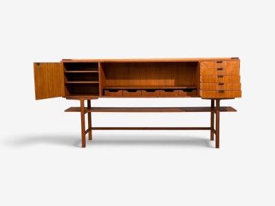 Axel B ck attr Monumental Sideboard Teak Rosewood Sweden 1950s