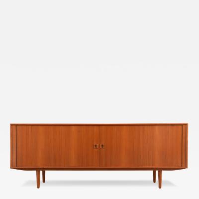 Axel Christiansen Teak Tambour Door Credenza for Aco Mobler