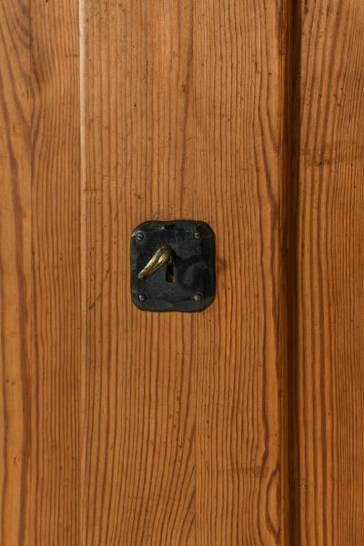 Axel Einar Hjorth Lov Cabinet in Iron Pine and Wrought Iron by Axel Einar Hjorth 1930s