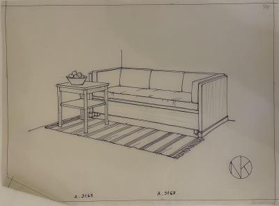 Axel Einar Hjorth Sofa in Pine and Boucl Attributed to Axel Einar Hjorth 1930s