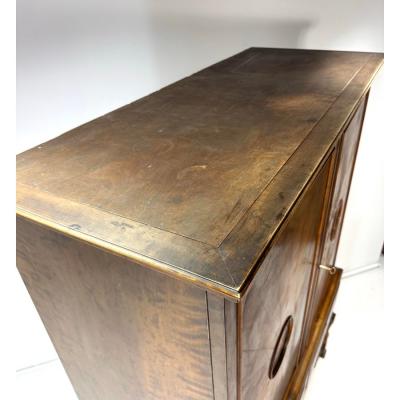 Axel Einar Hjorth Swedish Art Deco Cabinet in Stained Birch Axel Einar Hjorth Style 1920s