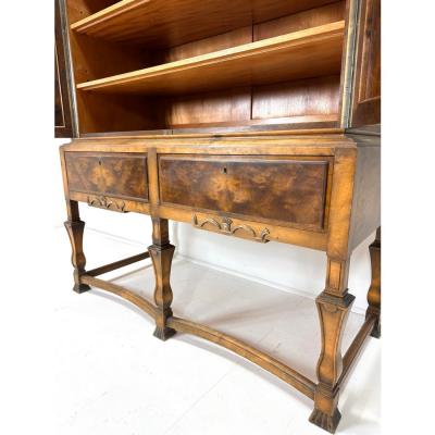 Axel Einar Hjorth Swedish Art Deco Cabinet in Stained Birch Axel Einar Hjorth Style 1920s