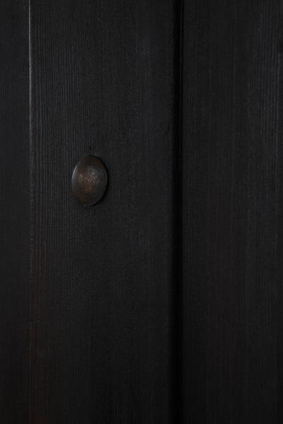 Axel Einar Hjorth Unique Cabinet in Black Pine with Iron Fittings by Axel Einar Hjorth 1930s