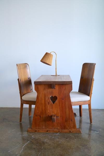 Axel Einar Hjorth style Swedish pine table Circa 1930th 