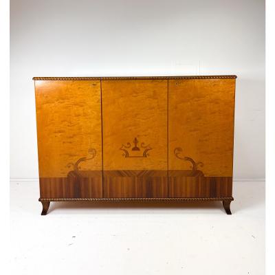 Axel Larsson 1930s Swedish Grace Art Deco Cabinet