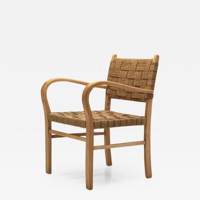 Axel Larsson Axel Larsson Twisted Cord Armchair for SMF Bodafors Sweden 1930s