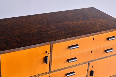 Axel Larsson Pair of Axel Larsson Sideboards in Elm and Birch SMF Bodafors Sweden 1940s