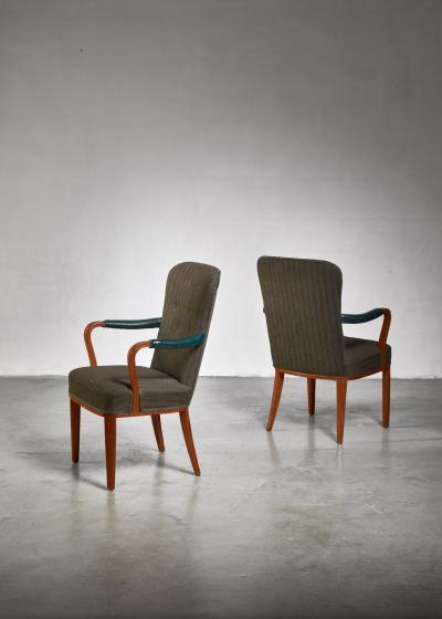 Axel Larsson Pair of Axel Larsson armchairs Sweden 1940s