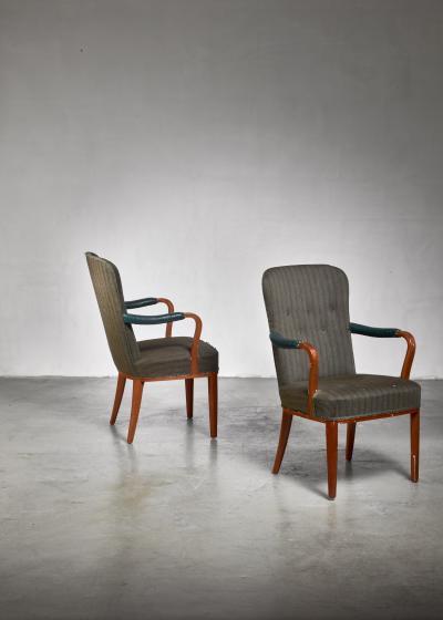Axel Larsson Pair of Axel Larsson armchairs Sweden 1940s