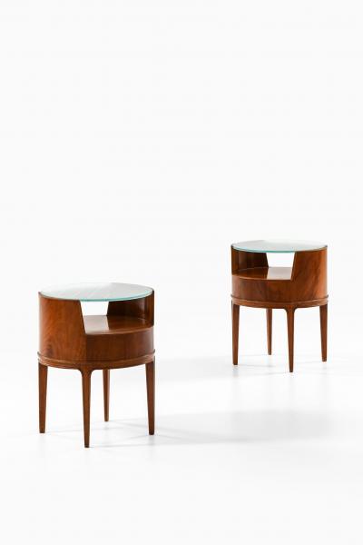 Axel Larsson Pair of Bedside Tables Side Tables in Mahogany by Axel Larsson 1940s
