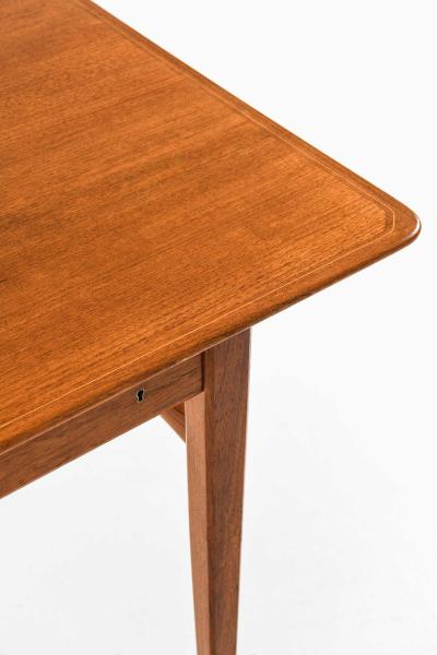 Axel Larsson Scandinavian Modern Desk in Brass and Teak by Axel Larsson 1959