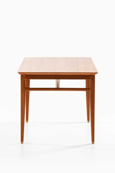 Axel Larsson Scandinavian Modern Desk in Brass and Teak by Axel Larsson 1959