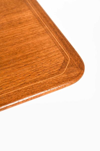Axel Larsson Scandinavian Modern Desk in Brass and Teak by Axel Larsson 1959