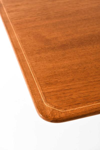 Axel Larsson Scandinavian Modern Desk in Brass and Teak by Axel Larsson 1959