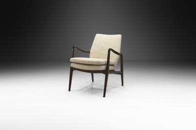 Axel Larsson Swedish Modern Upholstered Armchair by Axel Larsson attr Sweden ca 1950s