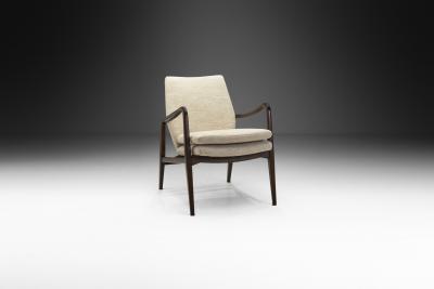 Axel Larsson Swedish Modern Upholstered Armchair by Axel Larsson attr Sweden ca 1950s