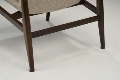 Axel Larsson Swedish Modern Upholstered Armchair by Axel Larsson attr Sweden ca 1950s