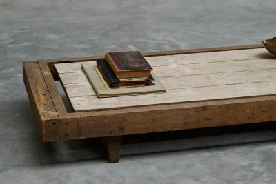 Axel Vervoordt Large Axel Vervoordt Wabi Sabi Style Coffee Table Mid 20th Century