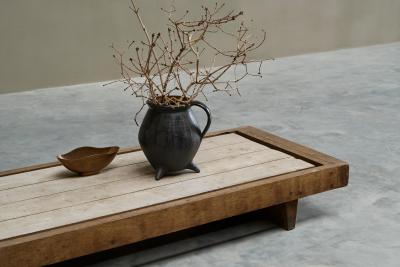 Axel Vervoordt Large Axel Vervoordt Wabi Sabi Style Coffee Table Mid 20th Century