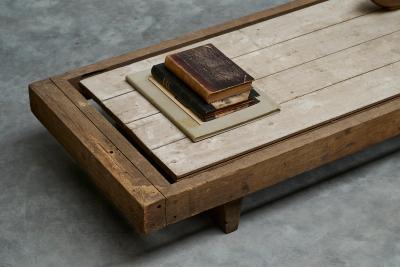 Axel Vervoordt Large Axel Vervoordt Wabi Sabi Style Coffee Table Mid 20th Century