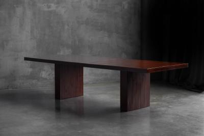 Axel Vervoordt Minimalist Bamboo Dining Table in the Style of Axel Vervoordt France 1980s