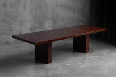 Axel Vervoordt Minimalist Bamboo Dining Table in the Style of Axel Vervoordt France 1980s