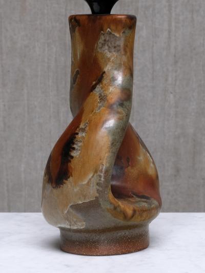 Axella Stenj j Axella Organic Modern Table Lamp in Earth Toned Glazed Stoneware Denmark 1960s