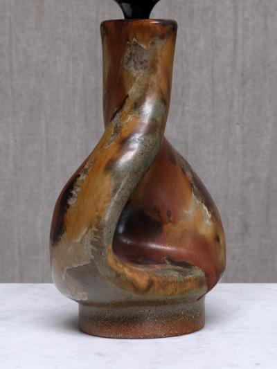 Axella Stenj j Axella Organic Modern Table Lamp in Earth Toned Glazed Stoneware Denmark 1960s