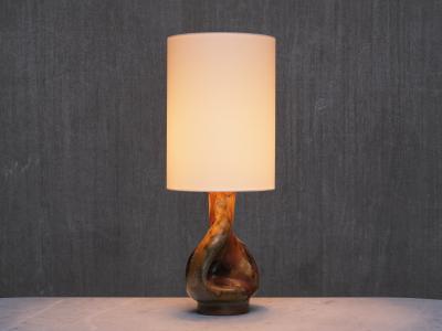 Axella Stenj j Axella Organic Modern Table Lamp in Earth Toned Glazed Stoneware Denmark 1960s