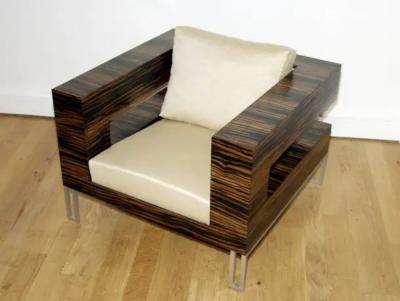 Aymeric Lefort Aymeric Lefort Armchair A Bras Ouvert 21st Century in Ebony