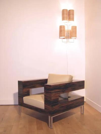 Aymeric Lefort Aymeric Lefort Armchair A Bras Ouvert 21st Century in Ebony