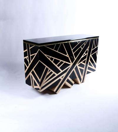 Aymeric Lefort Buffet Lignes in pear and holly Marquetry by Aymeric Lefort