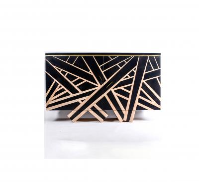 Aymeric Lefort Buffet Lignes in pear and holly Marquetry by Aymeric Lefort