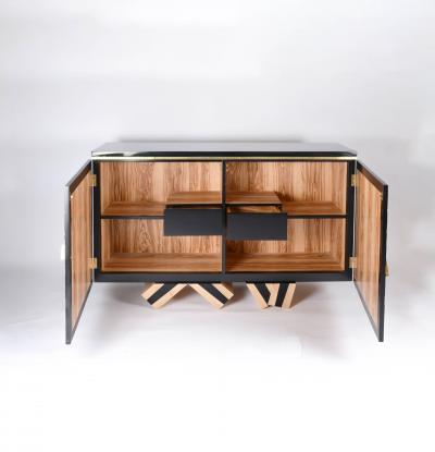 Aymeric Lefort Buffet Lignes in pear and holly Marquetry by Aymeric Lefort