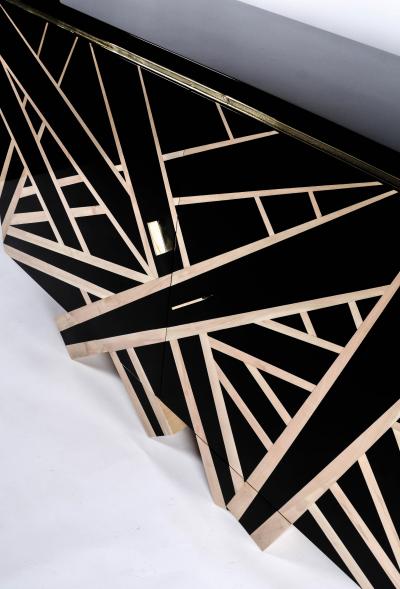 Aymeric Lefort Buffet Lignes in pear and holly Marquetry by Aymeric Lefort