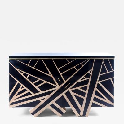 Aymeric Lefort Buffet Lignes in pear and holly Marquetry by Aymeric Lefort