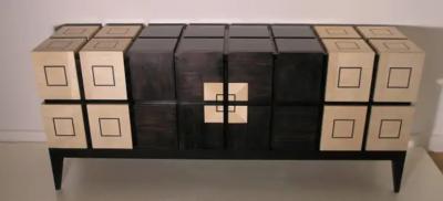 Aymeric Lefort Chest of Drawers Bar in Sycomore and Ebony by Aymeric Lefort