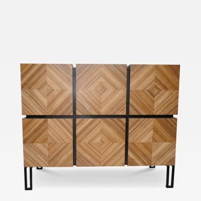 Aymeric Lefort Chest of Drawers Losange in Zebrano Open Is Tow Drawers