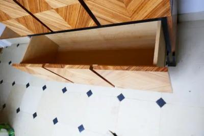 Aymeric Lefort Chest of Drawers Losange in Zebrano Open Is Tow Drawers