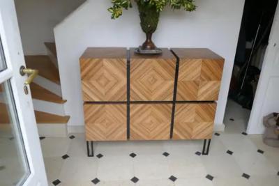 Aymeric Lefort Chest of Drawers Losange in Zebrano Open Is Tow Drawers