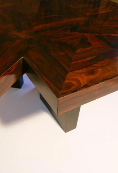 Aymeric Lefort Coffee Table Cubes en Rond in Ziricote Wood Marketery by Aymeric Lefort