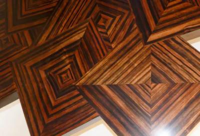 Aymeric Lefort Coffee Table Cubes in Macassar Ebony Wood Marquetery by Aymeric Lefort