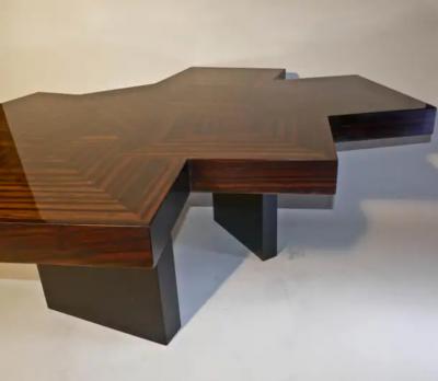 Aymeric Lefort Coffee Table Cubes in Macassar Ebony Wood Marquetery by Aymeric Lefort