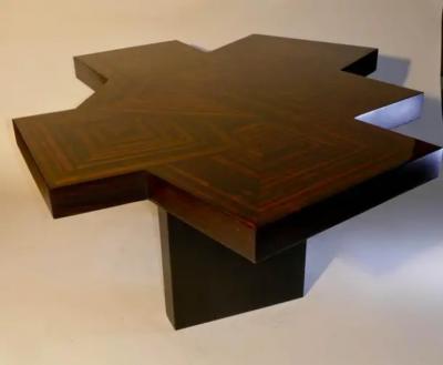 Aymeric Lefort Coffee Table Cubes in Macassar Ebony Wood Marquetery by Aymeric Lefort