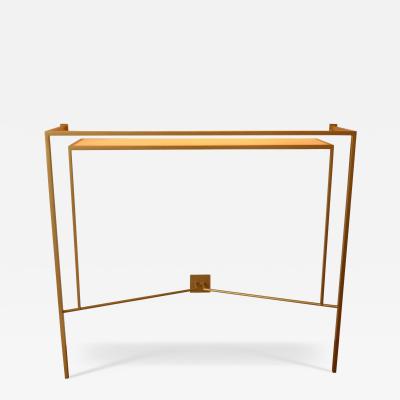 Aymeric Lefort New Gold Patina and Sycamore Shelve Console Made to Order