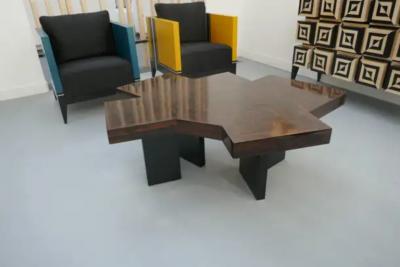 Aymeric Lefort Pair of Blue Marquetry Armairs Cube by Aymeric Lefort