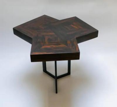 Aymeric Lefort Pair of Coffee Table Cubes in Marquetery by Aymeric Lefort