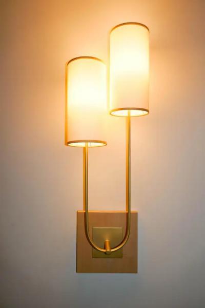 Aymeric Lefort Pair of Wall Light in Metal Gold bronze Patina by Aymeric Lefort